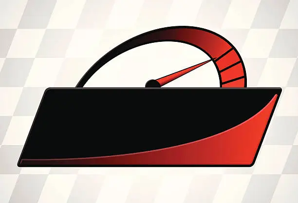 Vector illustration of Speedometer Logo