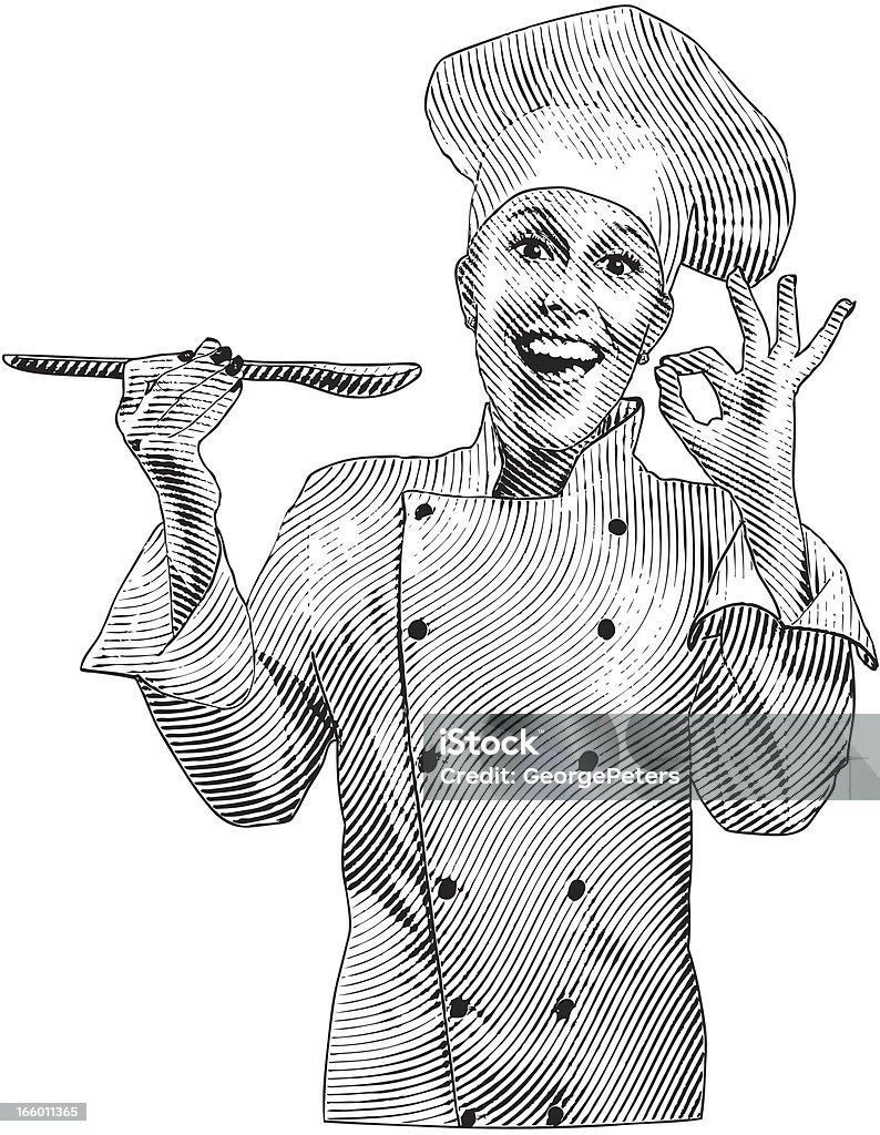 Chef donnant le signe de la main délicieux - clipart vectoriel de Adulte libre de droits