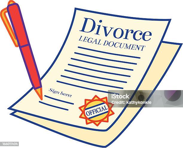 Vetores de Documentos De Divórcio e mais imagens de Assinar - Assinar, Autoridade, Caneta
