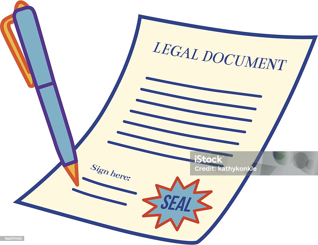 Documento legal - Royalty-free Assinar arte vetorial