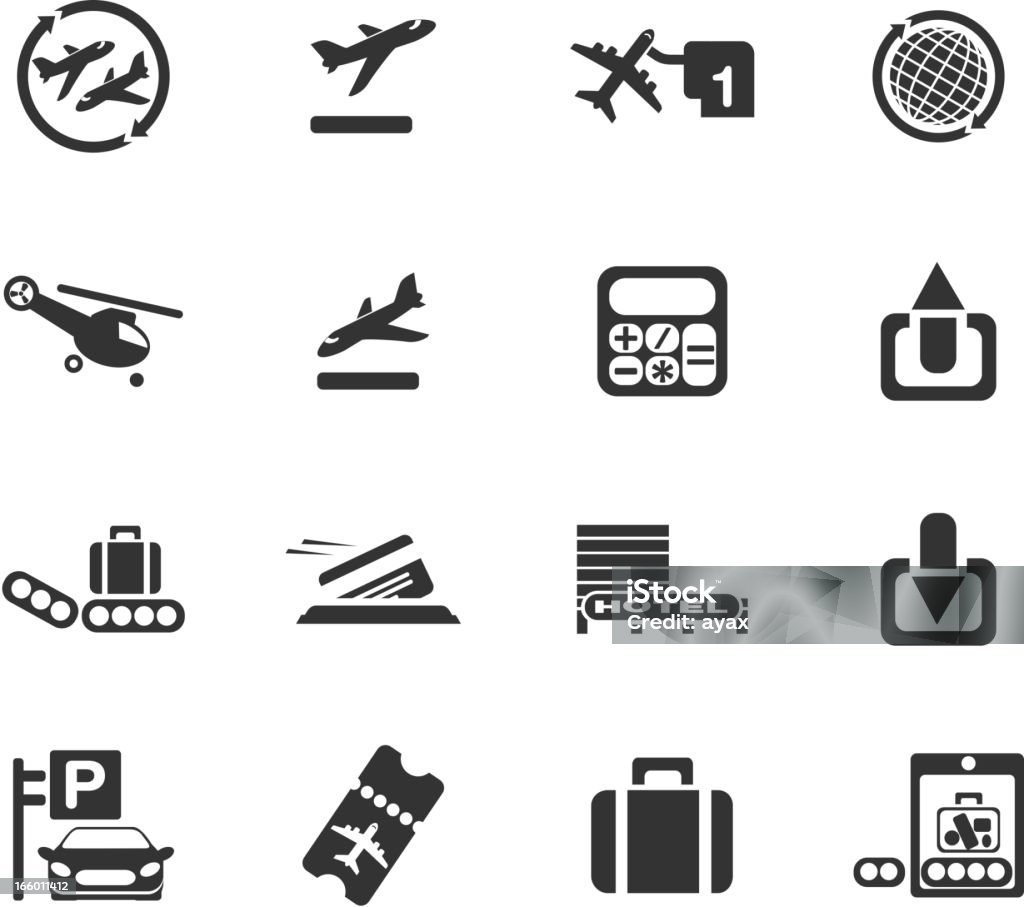 Icônes de l'aéroport - clipart vectoriel de Adulte libre de droits