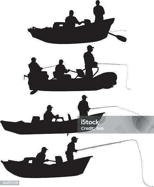 Più Modelli Di Persone Pesca - Immagini vettoriali stock e altre immagini di Mezzo di trasporto marittimo - Mezzo di trasporto marittimo, Pesca - Attività all'aperto, Pescatore