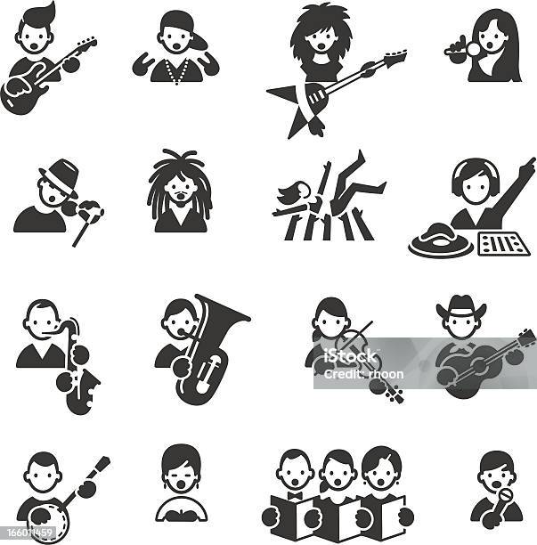 Типы Музыка Иконки — стоковая векторная графика и другие изображения на тему Дреды - Дреды, Векторная графика, Marching Band