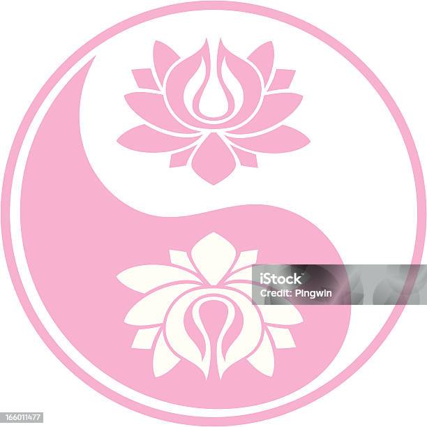 Pink Lotus Yin Und Yang Stock Vektor Art und mehr Bilder von Ayurveda - Ayurveda, Blumenmuster, Buddhismus