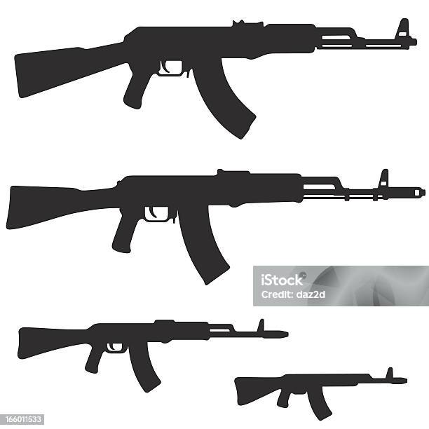 Vetores de Ak e mais imagens de Terrorismo - Terrorismo, AK-47, Rifle