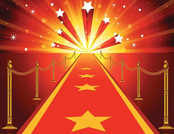 Vector illustration of Red Carpet Background