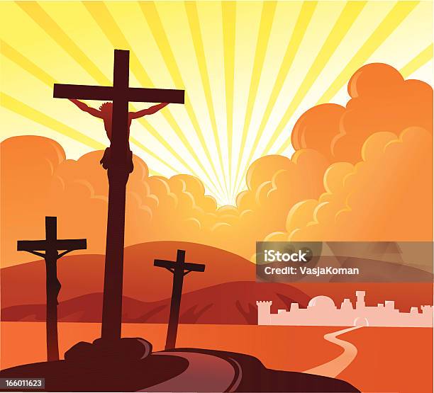 십자가 2 예수에 대한 스톡 벡터 아트 및 기타 이미지 - 예수, 십자가, 십자형
