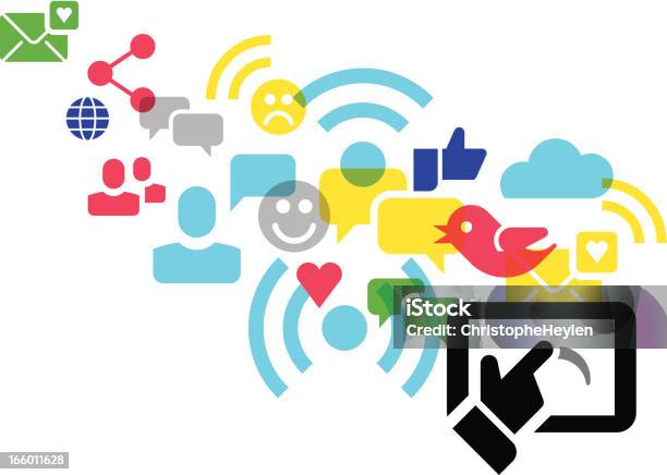 소셜 미디어 컨셉입니다icons Brand Name Online Messaging Platform에 대한 스톡 벡터 아트 및 기타 이미지 - Brand Name Online Messaging Platform, 개념, 개념과 주제