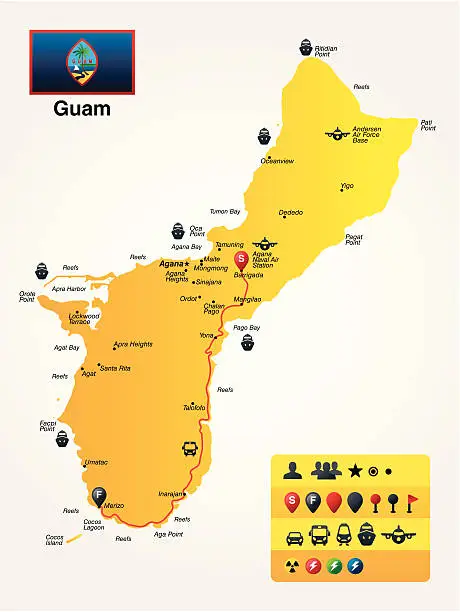 Vector illustration of Guam