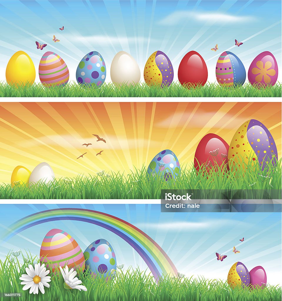 Banner di Pasqua - arte vettoriale royalty-free di Ambientazione esterna