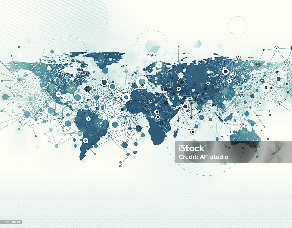 Comunicación Global de fondo - arte vectorial de Mapa mundial libre de derechos