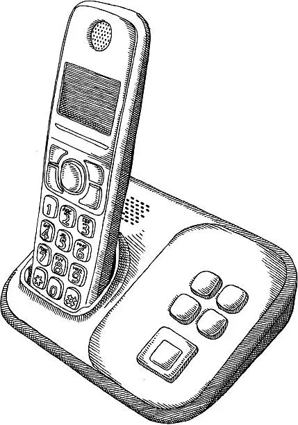 Vector illustration of Telephone