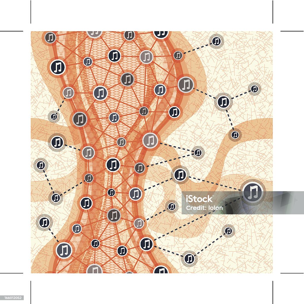 Бесшовные музыкальные обмена сети баннер - Векторная графика Абстрактный роялти-фри