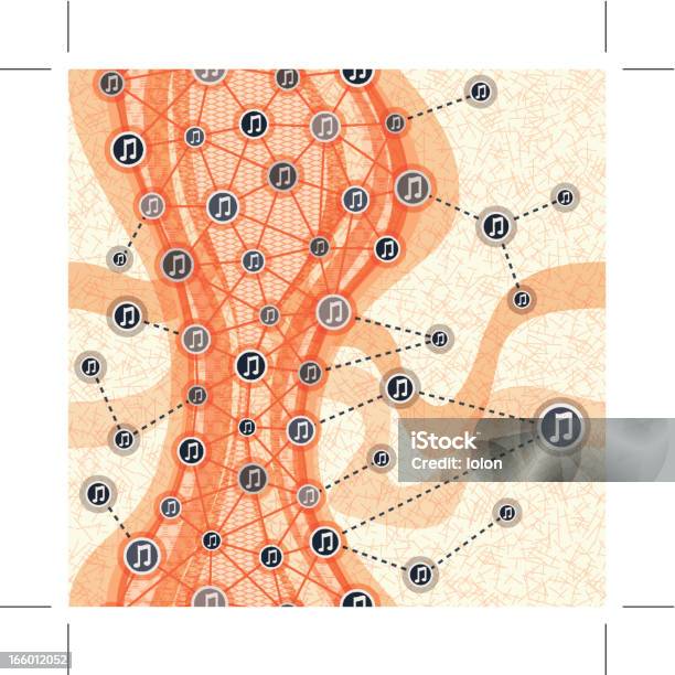 Бесшовные Музыкальные Обмена Сети Баннер — стоковая векторная графика и другие изображения на тему Абстрактный - Абстрактный, Connect the Dots - английское выражение, Без людей