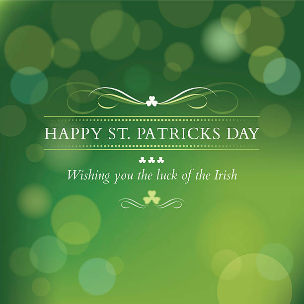 ilustrações de stock, clip art, desenhos animados e ícones de st. patricks dia mensagem - irish culture st patricks day backgrounds clover