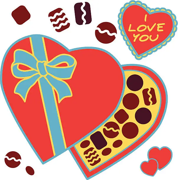 Vector illustration of Valentine's Day candy