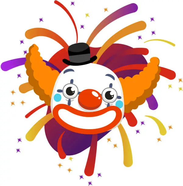 Vector illustration of Clown sparks