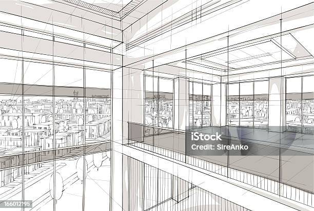 Architecture Stock Illustration - Download Image Now - Ceiling, Office, Window