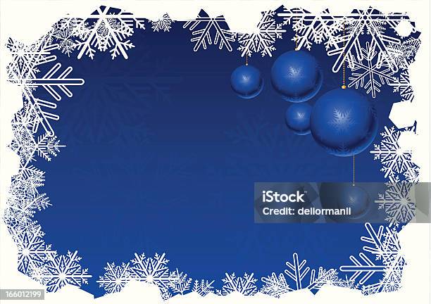 Ilustración de Christmas Frame Nívea y más Vectores Libres de Derechos de Azul - Azul, Decoración - Objeto, Decoración navideña