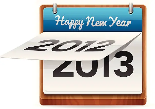 Vector illustration of Happy New Year Calendar