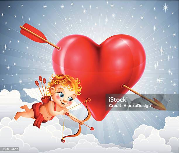 Amour Et Cœur Piercing En Flèche Vecteurs libres de droits et plus d'images vectorielles de Cupidon - Cupidon, Illustration, Aile d'animal