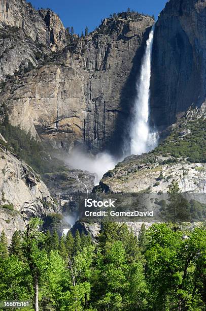 Yosemite Fall In The Spring Stock Photo - Download Image Now - Awe, Beauty In Nature, California