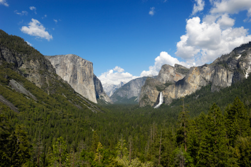 Springtime view of Yosemite Valley from Inspiration Point.