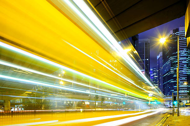 istock Busy city traffic at night 166018754