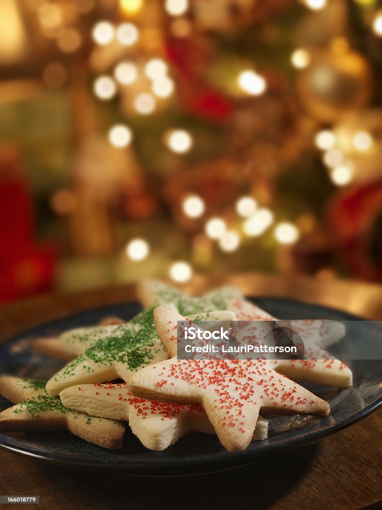 별 모양의 설탕 쿠키를 크리스마스 - 로열티 프리 0명 스톡 사진