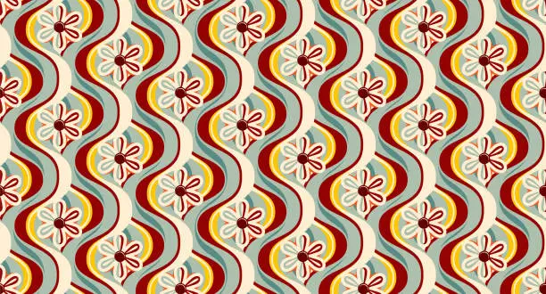 Vector illustration of Geometric and floral pattern for decoration and textiles. small motif for decoration .