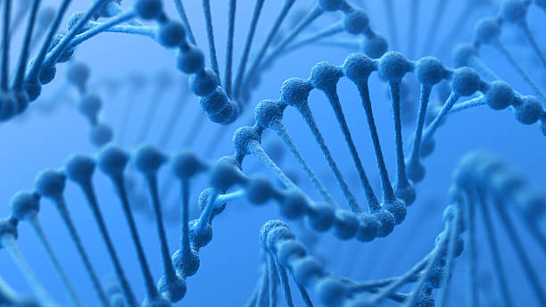 DNA Genetics background. 3D render. dna stock pictures, royalty-free photos & images