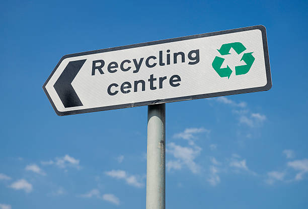 recycling center - - information sign fotos stock-fotos und bilder