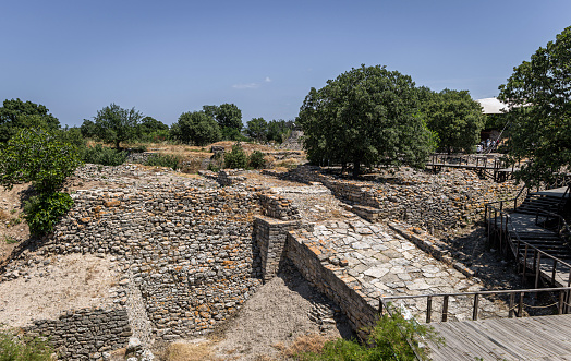 Kayakoy village, abandoned Greek village in Fethiye, Turkey. Kayakoy is a ghost town due to the population exchange, the largest in Asia Minor, Anatolia