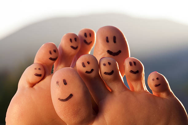 Happy Toes Smiling toes outside. artificial insemination photos stock pictures, royalty-free photos & images