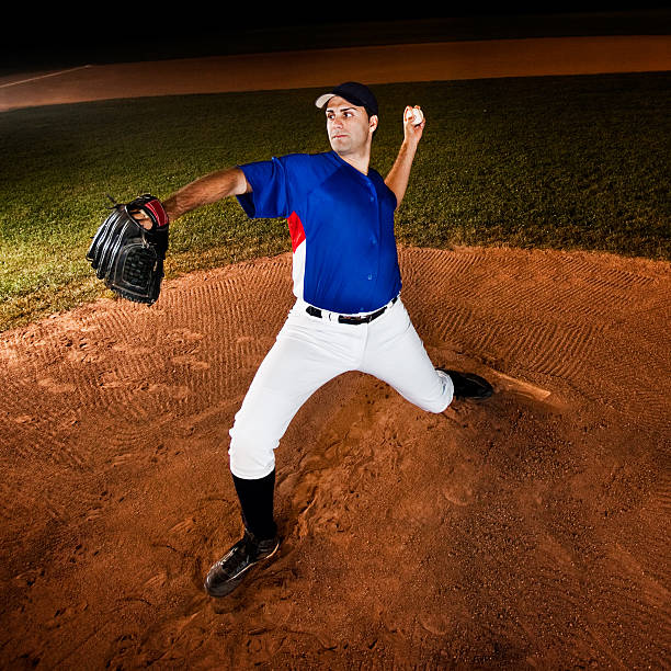 baseball-pitcher - baseball player flash stock-fotos und bilder