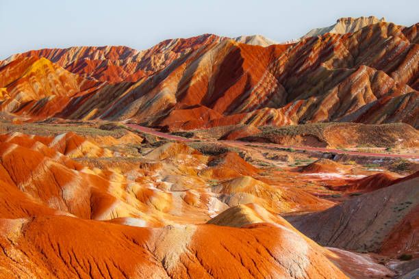 istock Rainbow mountains in the Zhangye Danxia Landfrom Geological park 1660285822