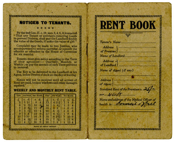 istock Old British rent book covers 1947 166028670