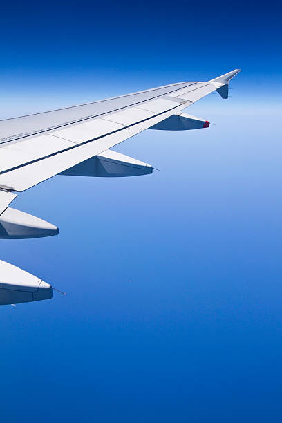 istock Commercial airplane wing at high altitude 166029255