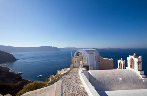 istock Santorini classical Greek church 166029259