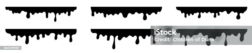 Trickle Pattern Spray Black Melting Paint Dripping Melting Spray Stream Or Flow Trickle ...