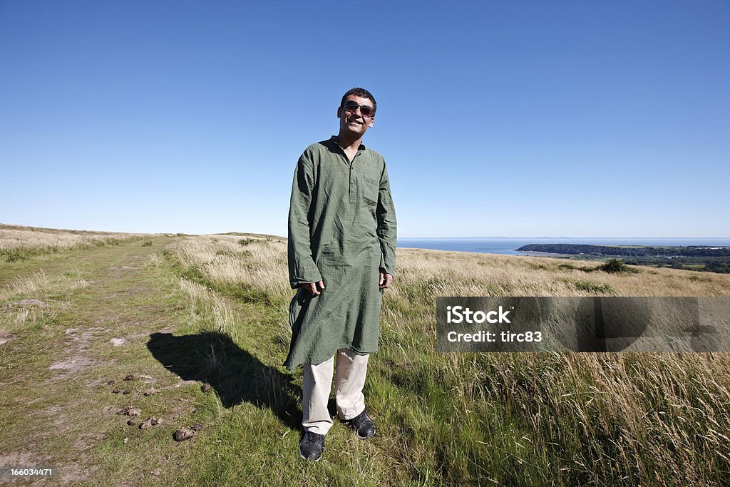 Зрелые индийская человек на Полуостров Гауэр - Стоковые фото Курта роялти-фри
