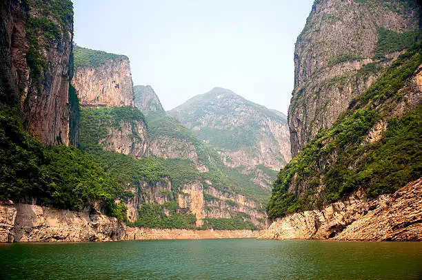 China. View  while cruising along the shores of the mighty Yangtze River.