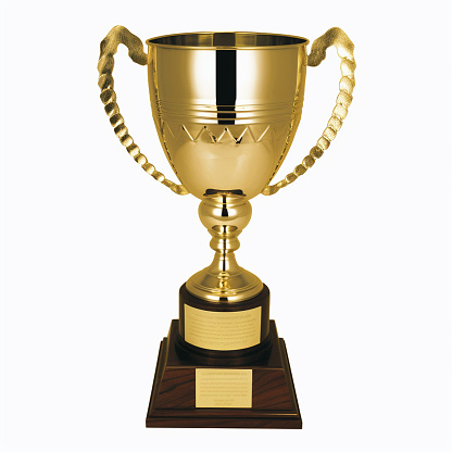 Trophy with clipping path.