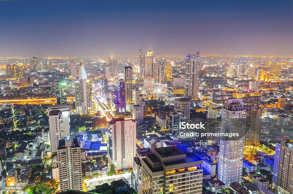 パノラマに広がる眺めをもつ都会の景観、バンコク（タイ） - アジア大陸のロイヤリティフリーストックフォト