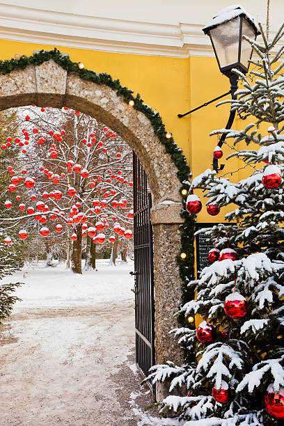 Christmas trees at  Schloss Hellbrunn, Salzburg, Austria. Canon EOS 5D Mark II