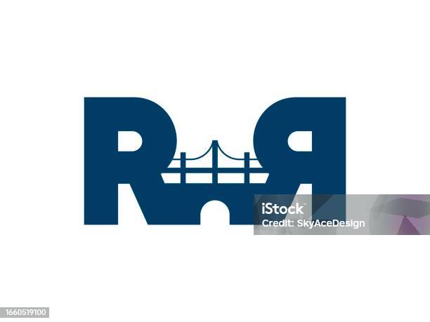 Double R Initial With Bridge Stock Illustration - Download Image Now ...