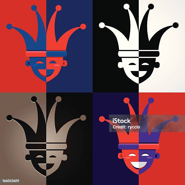 Jester Faces Stock Illustration - Download Image Now - Jester, Joker Card, Clown