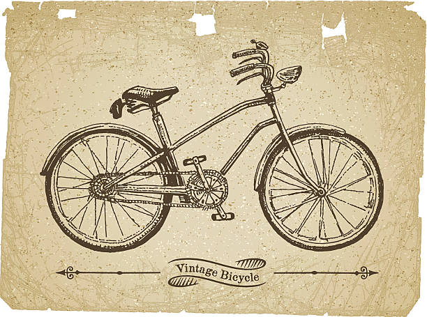 Bicycle Drawing vector art illustration