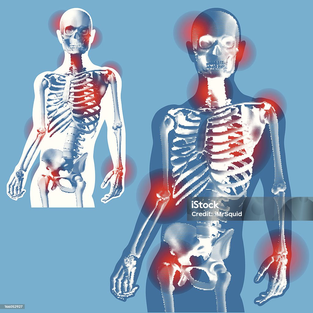 Front figura representan estilizados vista de rayos X - arte vectorial de Anatomía libre de derechos