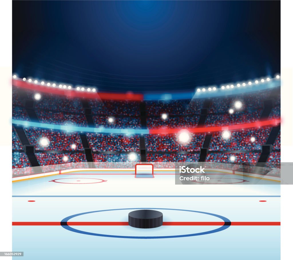 Patinoire de Hockey sur glace - clipart vectoriel de Patinoire de hockey sur glace libre de droits